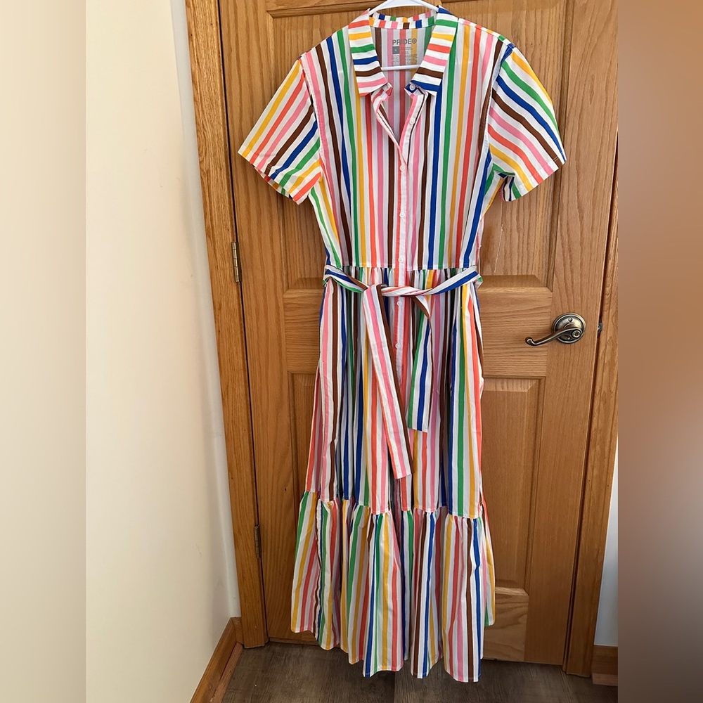 Rainbow Colorful Striped Target Pride Dress XL